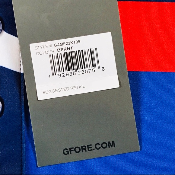 G/Force Mens Performance Tech Modern Spread Collar Stripe Polo Golf Sport Shirt - Picture 7 of 7